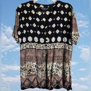 Vintage 90's Abstract Floral Top